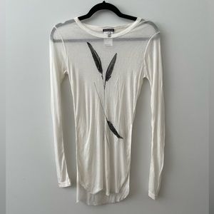 Ann Demeulemeester sheer tunic long sleeve top - size S
